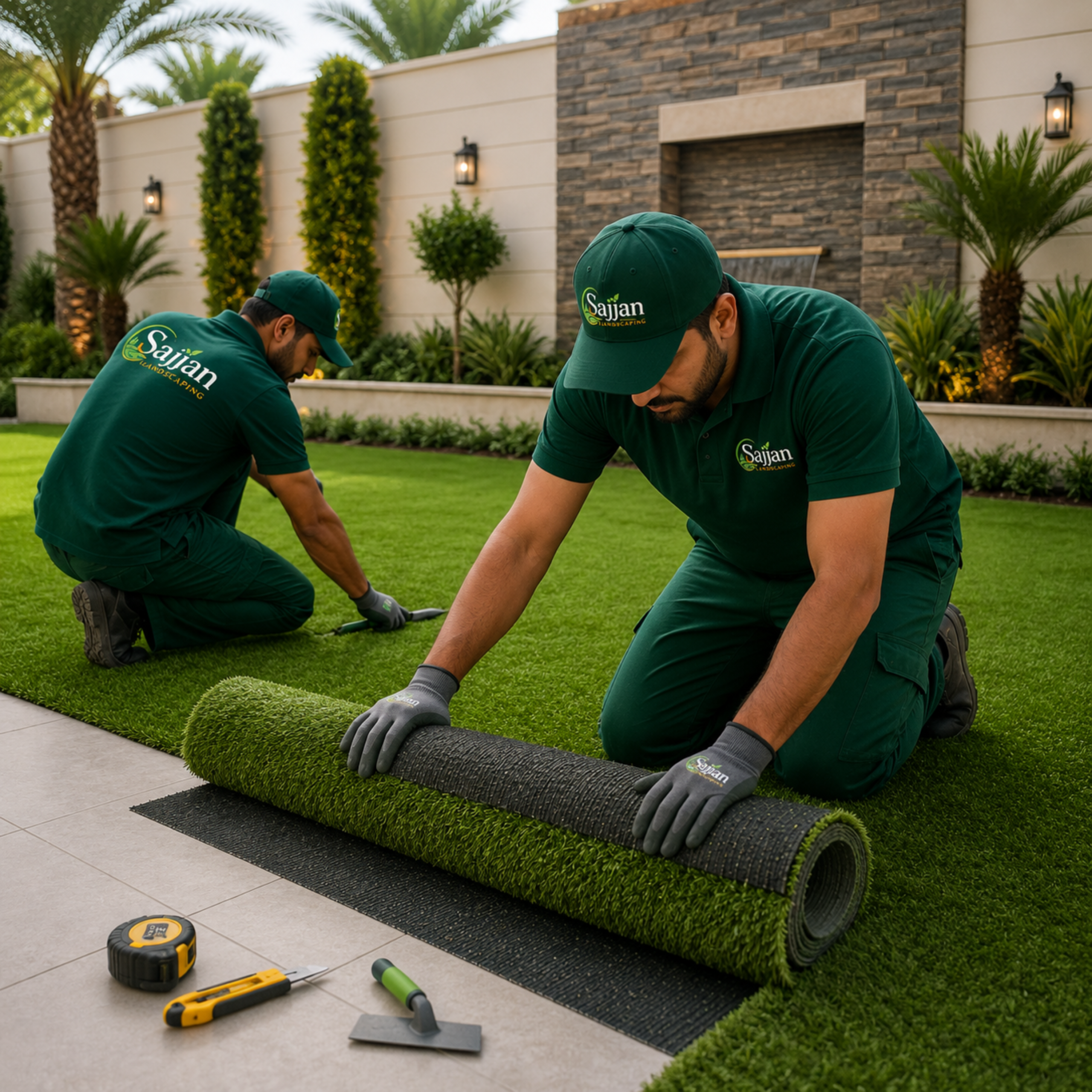 Artificial grass suppling and installation 1